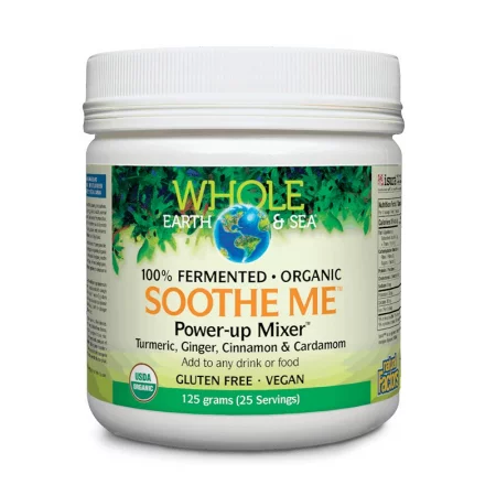 Формула с куркума, джинджифил, канела, кардамон - Soothe Me™ Power-up Mixer™ Whole Earth & Sea,125 g прах/ 25 дози