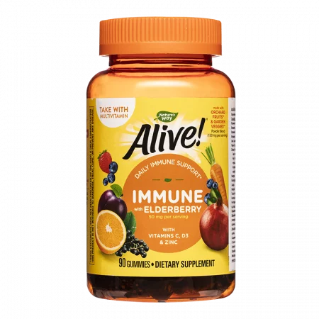 Имунна защита Алайв - Alive! Immune Gummies, 90 желирани таблетки