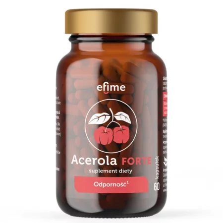 Имунитет - Ацерола ФОРТЕ Efime (натурален източник на Витамин С), 500 mg х 60 капсули