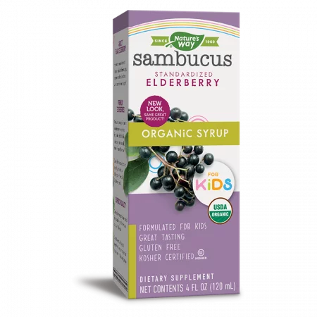 Самбукус Оргáник сироп за деца с черен бъз - Sambucus Organic Syrup for Kids, 120 ml