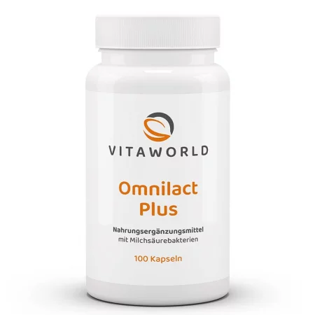 Omnilact Plus – 10 щама пробиотици + пребиотици за чревен баланс, 100 капсули
