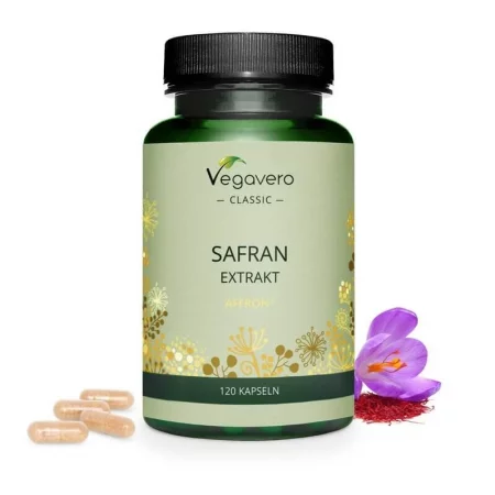 Safran Extrakt / Шафран екстракт, 120 капсули, 100% Vegan