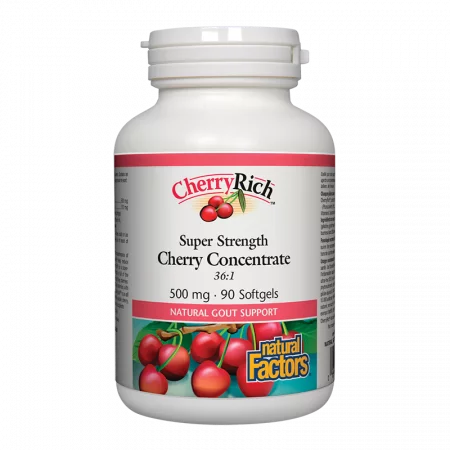 При подагра - Череша супер концентрат - CherryRich™ 500 mg, 90 софтгел капсули