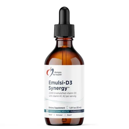 Emulsi-D3 Synergy – За здрави кости и усвояване на калция, витамин D3 + K1 + K2, капки 55 ml