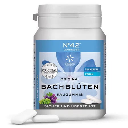 Дъвки с цветни есенции на д-р Бах N°42 – Увереност и доверие в собствените възможности, 40 броя с вкус на боровинка
