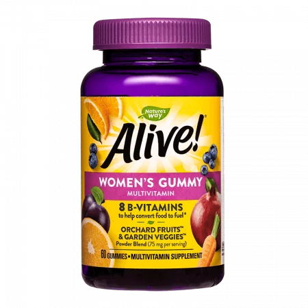 Мултивитамини за жени Алайв - Alive! Women’s Gummy Multivitamin, 60 желирани таблетки