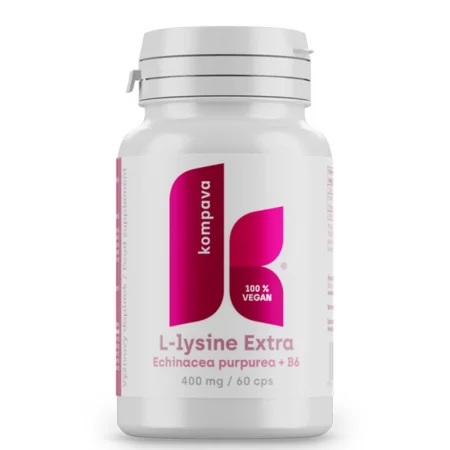 L-лизин 350 mg + Ехинацея 40 mg + Витамин B6 10 mg – Подкрепа при херпес зостер и чести инфекции, 60 дневни дози, 60 капсули