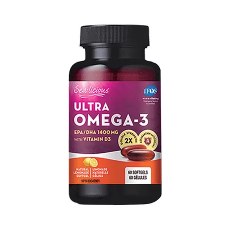 Sea-Licious® Ultra Omega-3 with Vitamin D3 - Омега-3 + витамин D3, 60 софтгел капсули