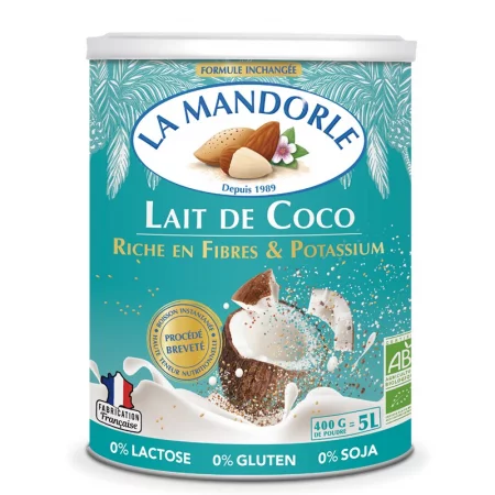 Кокосово мляко на прах, БИО – Богато на фибри и калий, 400 g, прах