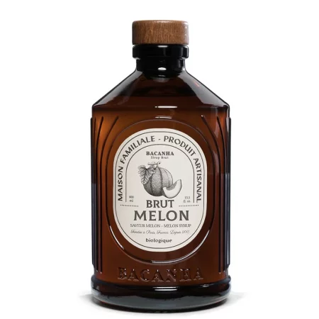 Сироп с пъпеш – Френски сироп за коктейли, лимонади и освежаващи напитки, Bacanha Brut Melon, 400 ml