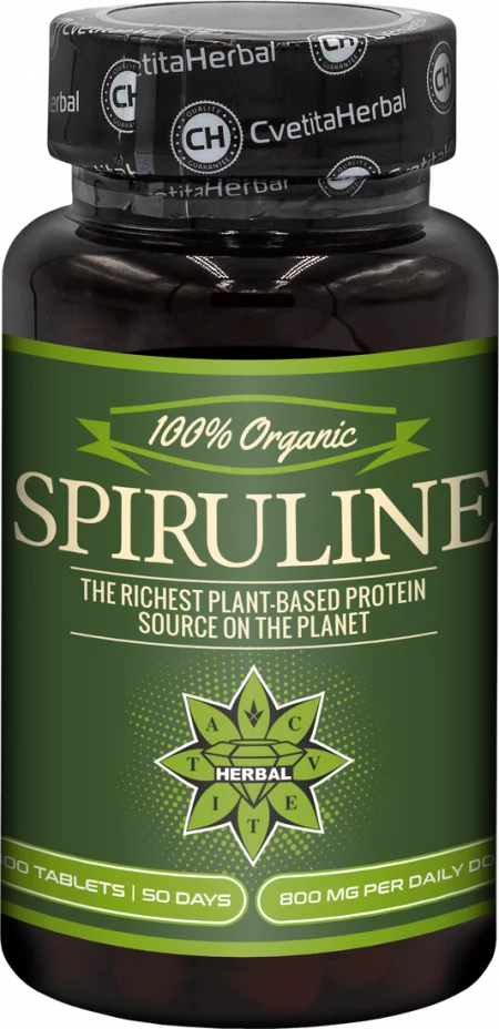 Spiruline – 100% Органична Спирулина - 100 таблетки х 400 mg