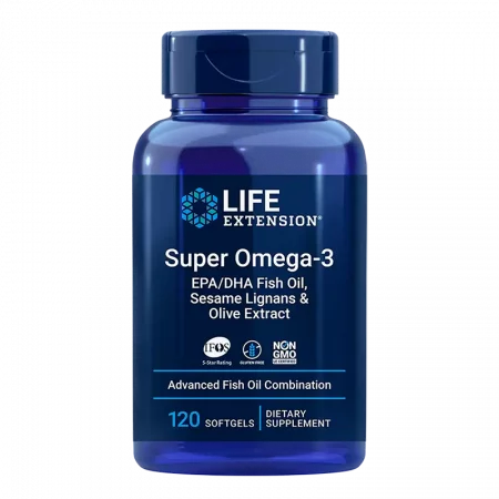 Супер Омега-3 (с лигнан от сусам и екстракт от маслина), 120 софтгел капсули
