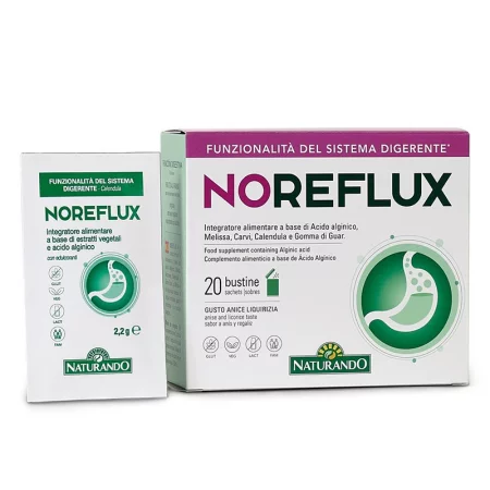 Формула при киселини и стомашен дискомфорт с Алгинова киселина 900 mg, Noreflux, 20 сашета