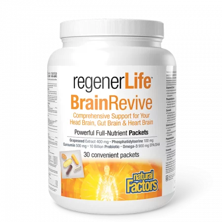 30 дневна програма в подкрепа на когнитивното и мозъчно здраве - Rеgener Life™ BrainRevive, 30 индивидуално опаковани пакетчета