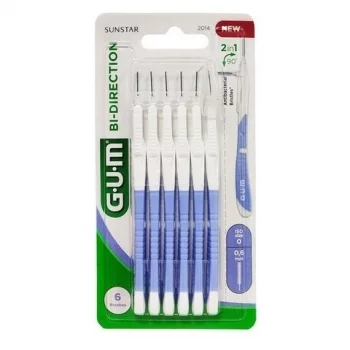 ГЪМ БИ-ДИРЕКШЪН Интердентални четки 0,6 мм х 6 лилави