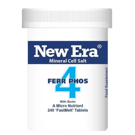 Минерална сол №4 Железен фосфат с Биотин – Добро кръвообращение и имунна подкрепа, 240 бързоразтворими таблетки