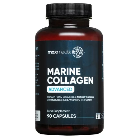 Срещу стареене - Морски колаген с хиалуронова киселина, витамин С, цинк и Коензим Q10, 90 капсули - Antiaging
