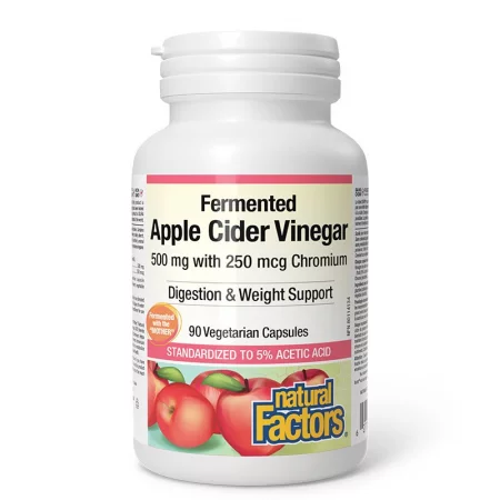 Ябълков оцет 500 mg + Хром пиколинат 250 µg – Контрол на теглото и метаболизма, 90 V капсули