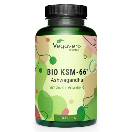 Нервна система - BIO KSM-66 Ашваганда + Цинк и Витамин С, 90 капсули