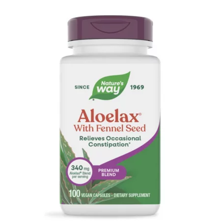 Aloelax с алое ферокс и резене – При запек, 100 веган капсули