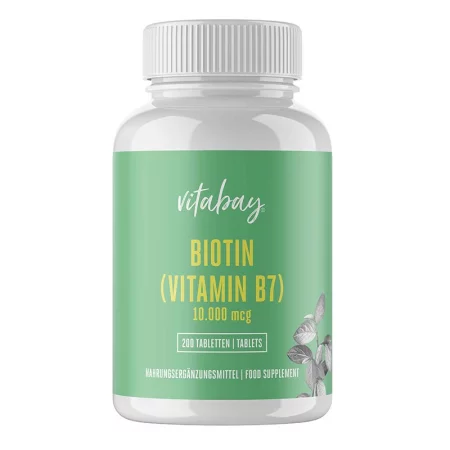 Biotin - Биотин 10000 μg, 200 таблетки