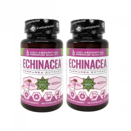 Echinacea - Ехинацея 60 капсули + Подарък Ехинацея 30 капсули