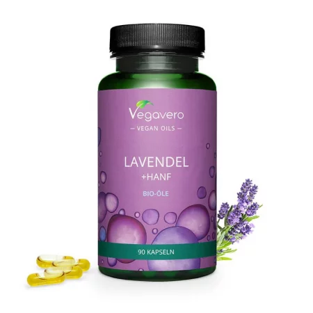 Lavendel + Hanf Bio-öle - Био масло от лавандула и коноп, 90 капсули