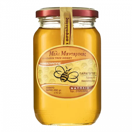 Пчелен мед от Мандариново дърво от полуостров Пелопонес, Гърция/ 450 g