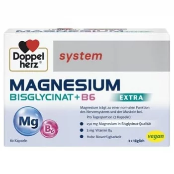 ДОПЕЛХЕРЦ СИСТЕМ МАГНЕЗИЙ Бисглицинат + ВИТАМИН В6 капсули х 60