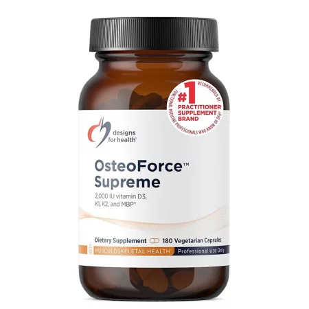OsteoForce Supreme (Формула с калций, магнезий, витамин D3 и K2) – Костна плътност и минерализация, 180 капсули