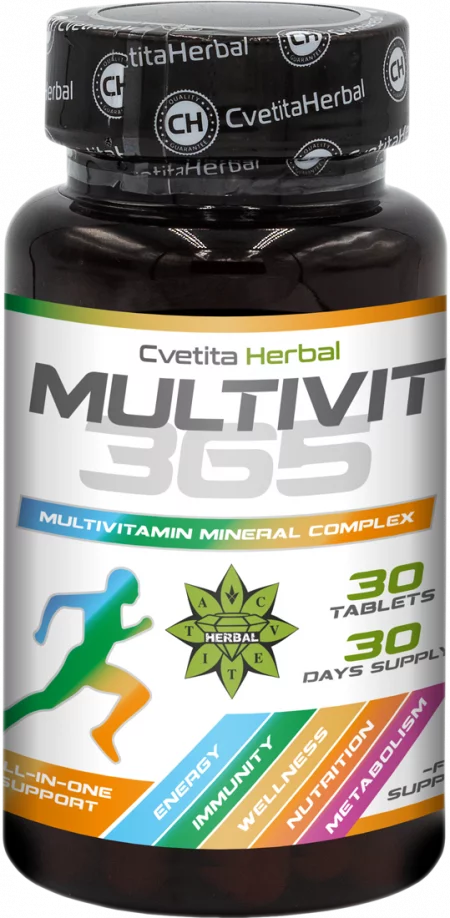 МултиВит 365 - MultiVit 365 - Мултивитамини и Минерали - 30 таблетки