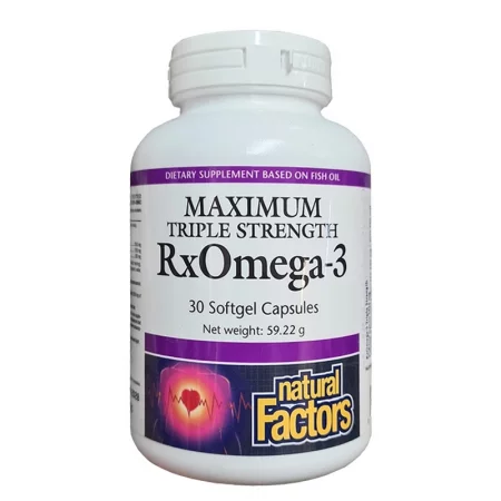 Рибено масло RxOmega-3 Maximum – 900 mg EPA-DHA, 30 софтгел капсули