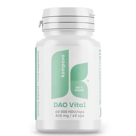 DAO 180 000 HDU + Витамин C и B6 – При хистаминова чувствителност, 60 капсули