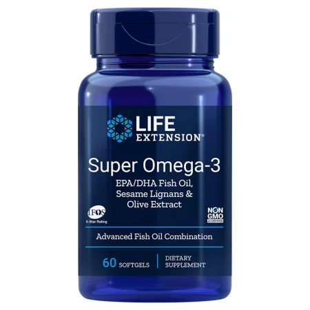 Super Omega-3 / Омега-3 от риба с добавени Лигнан от сусам и Маслина х 60 софтгел капсули