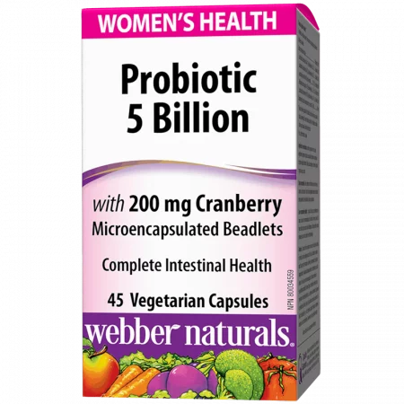 Probiotic Women`s Health/ Пробиотик за жени 5 щама, 5 млрд. активни пробиотици + Червена боровинка х 45 капсули