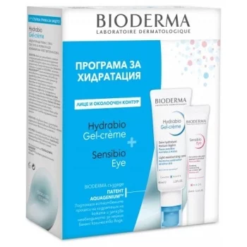 БИОДЕРМА  ХИДРАБИО Гел-крем 40 мл. + СЕНСИБИО околочен крем 15мл. ПРОМО