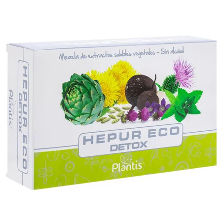 Течен билков микс за детоксикация - Hepur Eco Detox Plantis® - 20 ампули за пиене