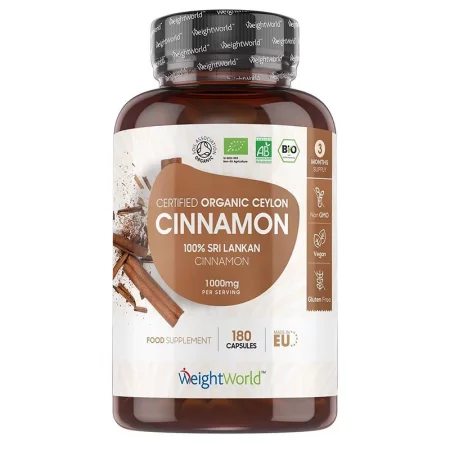 Контрол на теглото и кръвната захар - Цейлонска канела (органик), 1000 mg х 180 капсули - Ceylon Cinnamon