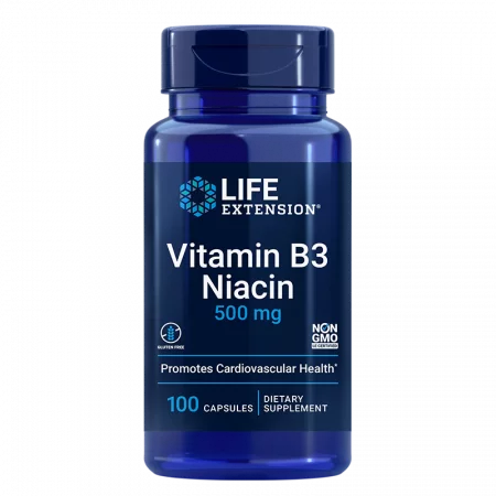 Сърдечно-съдова система - Витамин В3 (ниацин), 500 mg х 100 капсули