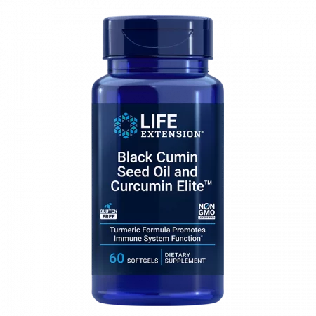 Имунна и сърдечна функция - Черен кимион масло + Куркумин Elite™, 60 софтгел капсули