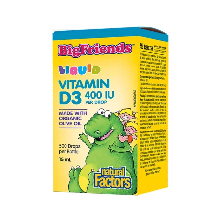 Vitamin D3 Big Friends®/ Витамин D3 за деца 400 IU x 15 ml/ 500 дози