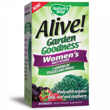 Мултивитамини за жени Алайв - Alive! Garden Goodness™ Women`s Multi-Vitamin, 60 таблетки