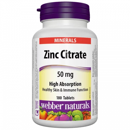 Zinc Citrate / Цинк (цитрат), 50 mg, 180 таблетки