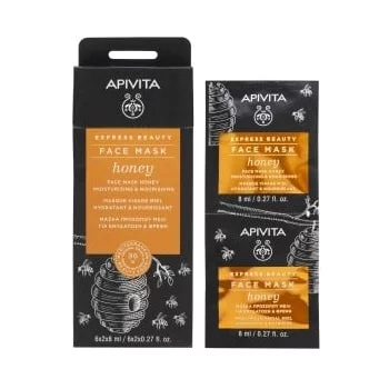 АПИВИТА ЕКСПРЕСНА КРАСОТА Хидратираща и подхранваща маска за лице с мед 6х2х8 мл.