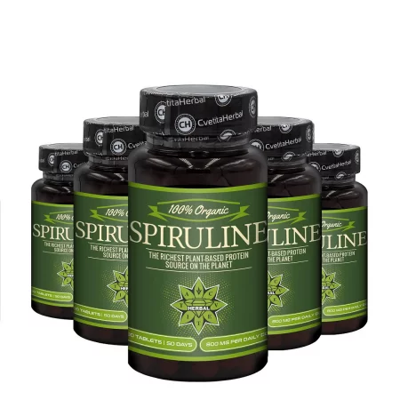 Органична Спирулина - Spiruline - 100 таблетки х 400 mg - Пакет 3 + 2 ПОДАРЪК