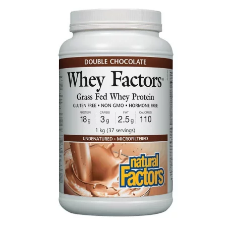 Whey Factors® Grass Fed Whey Protein - Суроватъчен протеин изолат с вкус на шоколад, 1 kg прах