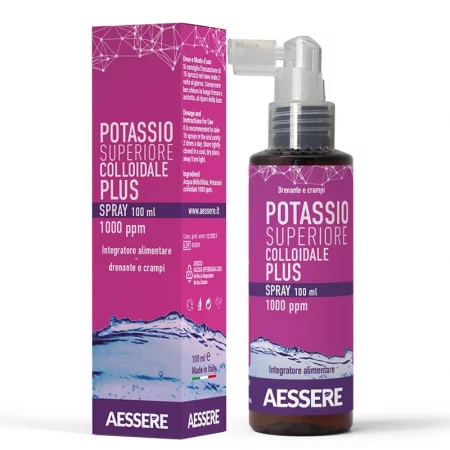 Колоиден калий 1000 ppm – Електролитен баланс и мускулна функция, ~33 дози, 100 ml спрей