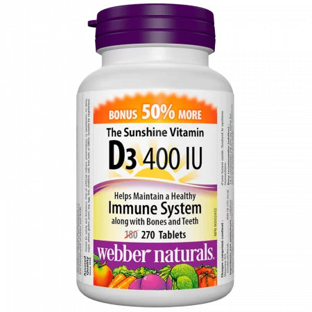 Vitamin D3 / Витамин D3, 400 IU, 270 таблетки