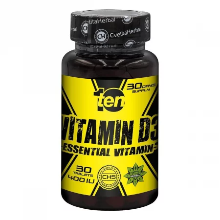 10/ten Vitamin D3 - Витамин D3 - 30 таблетки x 400 IU