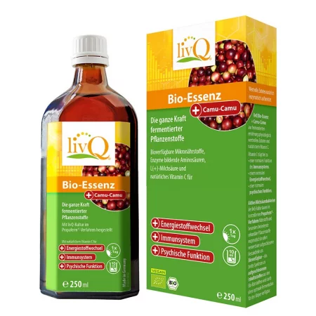 Течен био концентрат за енергия и силен имунитет LivQ - От ферментирали растителни екстракти + витамин С - 250 ml